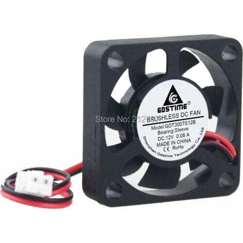 1PCS/lot Gdstime 12V 2Pin 3CM 3007 30x30x7mm 30mm Mini DC Cooling Fan