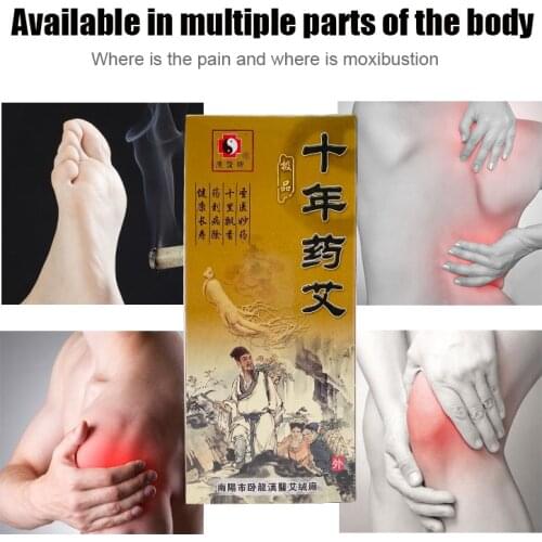 10 Pure Ten Years Moxa Stick Rolls Burn Wood - Traditional Chinese Massage Therapy For Antistress & Acupuncture Moxibustion