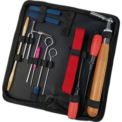 13pcs/set Pianos Tuning Tool with Screwdriver, Wrench, Tuning Hammer, Mute Tool , Temperament Strip DIY Etc