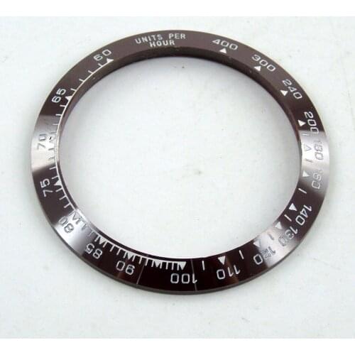 39mm high quality white marks coffee ceramic bezel insert for GMT mens watch-Q22