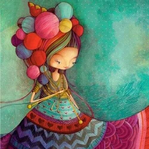 Full Square/Round Drill 5D DIY Diamond Painting "Cartoon girl" 3D Embroidery Cross Stitch 5D Home Decor