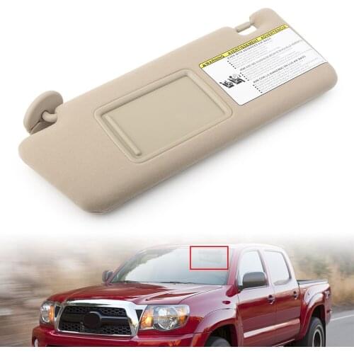 Car Beige Sun Visor Sunshield Sunshade Front Left for Toyota Tacoma 2005 2006 2007 2008 2009 2010 2012 without Light