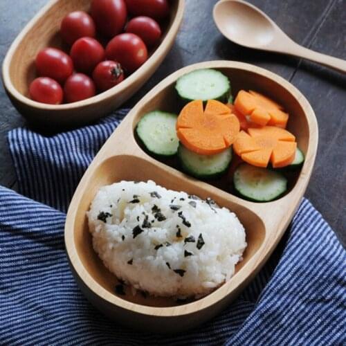 Fruit Dish Solid Wooden Tableware Food Serving Tray Desserts Snack Dishes Household Plate Dinnerware