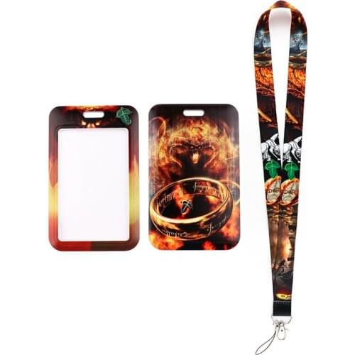 24pcs/lot MD972 DMLSKY Movie Lanyard Mobile Phone Key Card Identification Straps USB Badges Holder Hanging With Card Cover