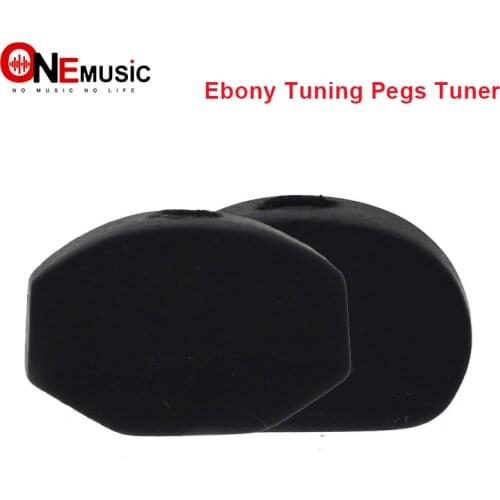 Ebony Semicircle Guitar Tuning Pegs Tuners Machine Heads Replacement Buttons Knobs Handle Black