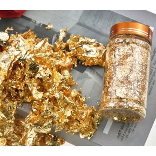 Gilding DIY Nail Art Decor 2g Imitation Gold Sliver Copper Foil Sequins Glitters Craft Leaf Flake Sheets Bulk Foil Paper