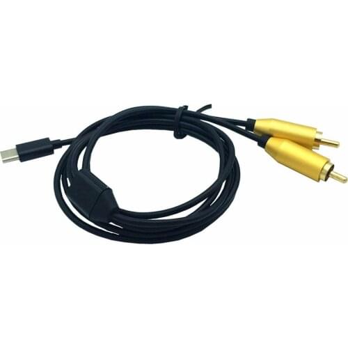 Dual Rca Male To Type-C Usb C Signal Video Av Audio Cable Lead Connector Cord Av Audio Cable Lead Connector Wire