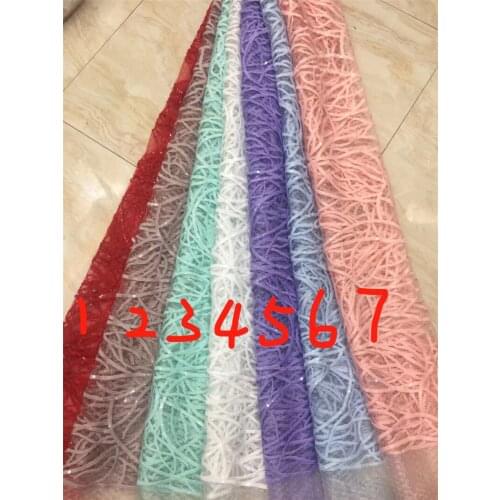 Factory direct French Net Lace Fabric Flower African Tulle Mesh Lace Fabric High Quality African Lace Fabric YG-663