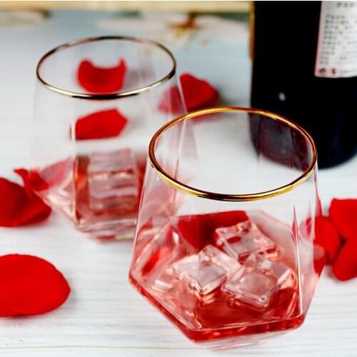 Geometric Whiskey Glass Silver Crystal Glass Spirits Glass Crystal Wine Glasses Old Fashioned Wine Cup Whiskey Cigar Glass