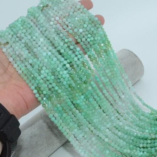 Natural Chrysoprase Faceted Round Beads 4.2mm , Selected Color