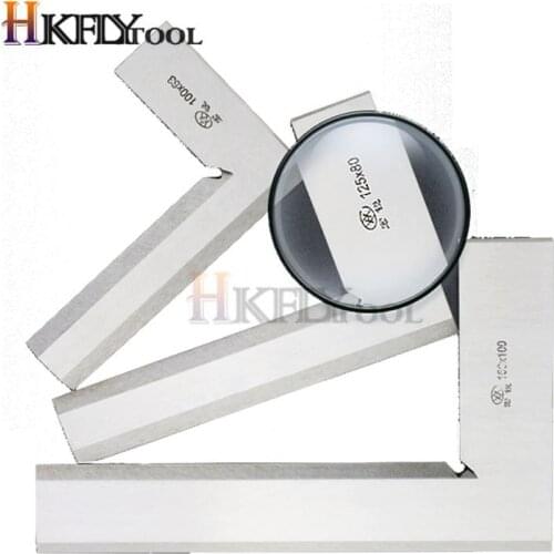 Stainless Steel Bladed 90 Degree 63x40 100x63 160x100mm 200x125m Angle Try Square Ruler Bevel Edge Square Gauge edge angle ruler