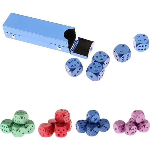 Aluminum Alloy Round Corner Metal Dice with Dots for D&D RPG MTG