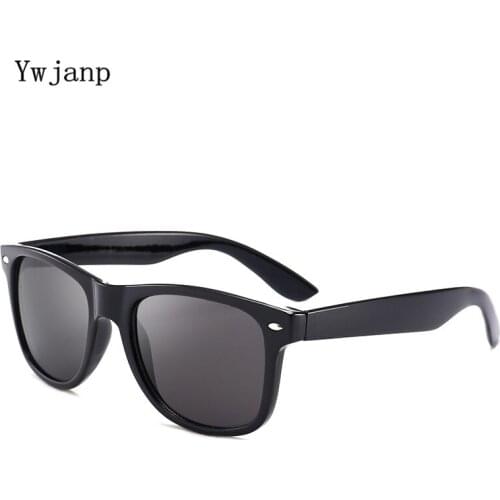 Ywjanp Sunglasses Men Polarized Sports Sunglasses Men Driving Mirrors Coating Points Black Frame Eyewear Male Sun Glasses UV400