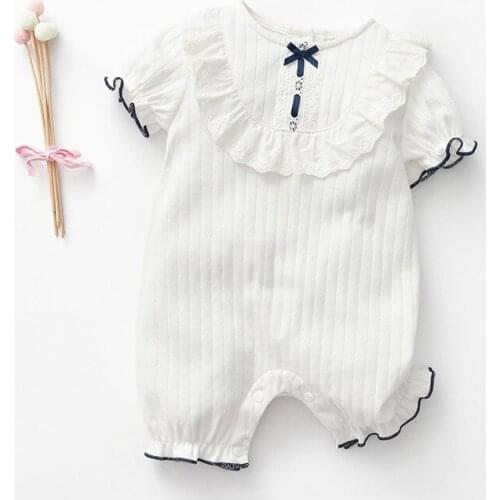 Children Clothing Baby One piece Clothes Cotton Short Sleeve Cute Newborn Climbing For Girls 0-2 Years Old
