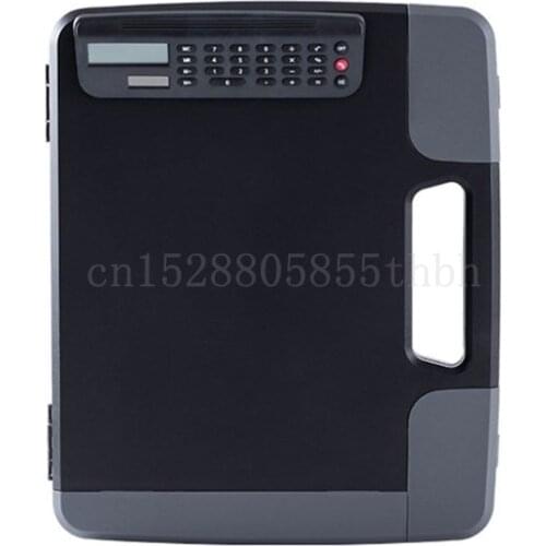 Portable A4 Files Document Clipboard Storage Case Organizer with Calculator Home