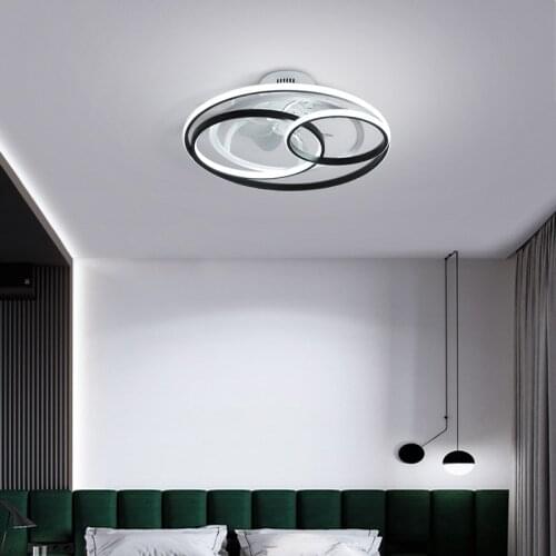 Ceiling Fan Light for Bedroom Light Modern Fan Light Invisible Dining Room Dining Living Room Lamps with Remote Control