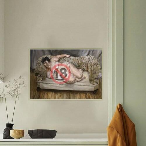 Benefits Supervisor Sleeping by Lucian Freud Canvas Oil Painting Artwork Aesthetic Decorative Picture Wall Decor Home Decoration