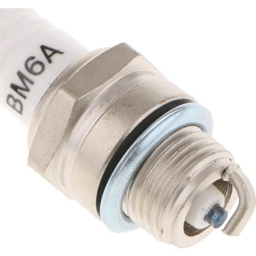 Universal BM6A Spark Plugs for Lawnmowers, Strimmers, Trimmers & Chainsaws - Pack of 2