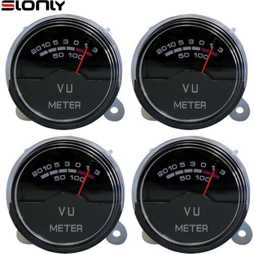 4pcs P-40SA High-precision VU Meter Head Audio DB Level Meter Power Amplifier DAC Power Sound Pressure Meter with Backlight