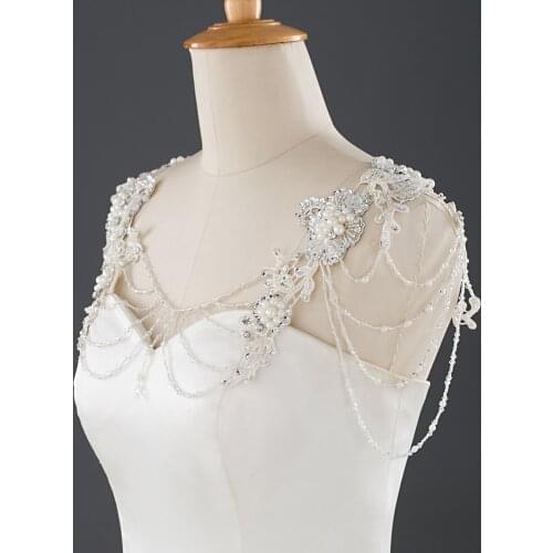 ZMG10 Beading Crystals Bolero Appliques Wedding Wrap Wedding Bolero Made in China Wedding Accessories Evening Dress Shawl