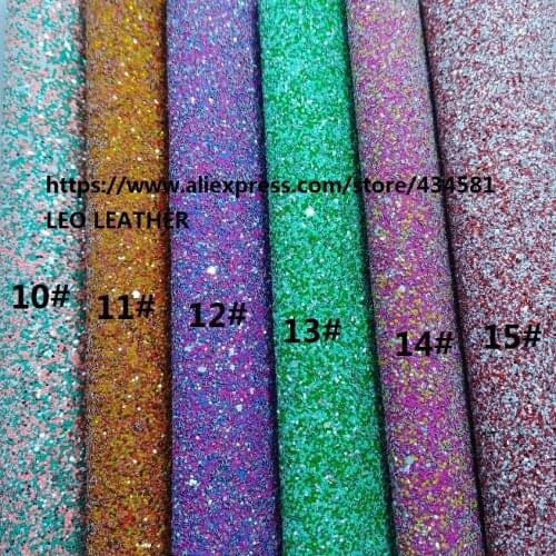 1PC 21x29cm A4 SIZE Chunky Glitter Leather Glitter Fabric PU Leather for DIY accessories 3S01 Can not choose colors