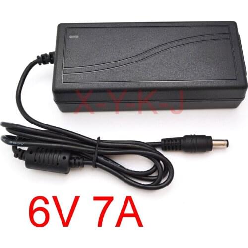 10PCS 6V 7A High quality IC solutions AC 100V-240V DC 6V7A Switch power supply, 42W LED adapter, DC 5.5mmx2.1mm-2.5mm