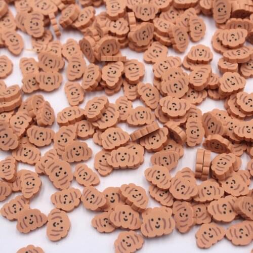 100g/Lot 1cm Adorable Sheep Polymer Clay Slices Soft Pottery Sprinkles for DIY Making Decoration