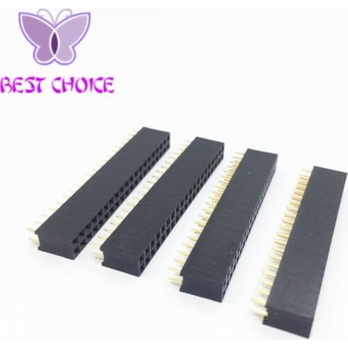 100pcs 2.54mm 2x20 Pin Double Row Female Pin Header