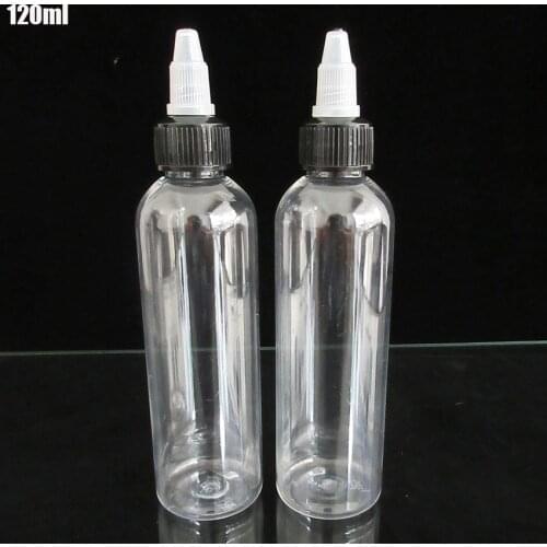 2pcsx120ml 4OZ Twist Cap Stamp Ink,eye drops E liquid Bottle,Empty Dropper Bottle for Ejuice ,Tattoo Ink ,20mm Twist Off Cap