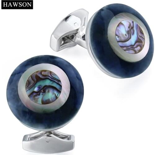 20 mm Trendy Natural Stone Cufflinks Mens French Shirt Cuff Button Lawyer Grooms Shirt Accessories with Box Mens cufflinks