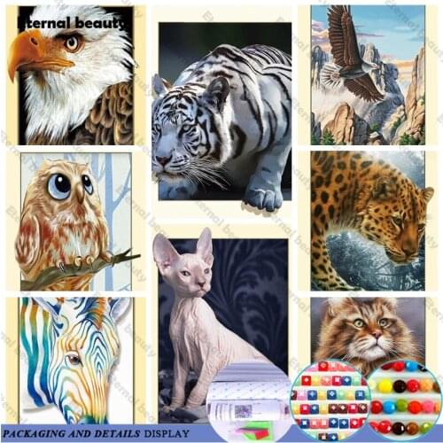 Animals 5D Diamond Painting Cross Stitch Wall Art Decoration Diamond Embroidery Full Drill Mosaic Paintings Needlework Handmade