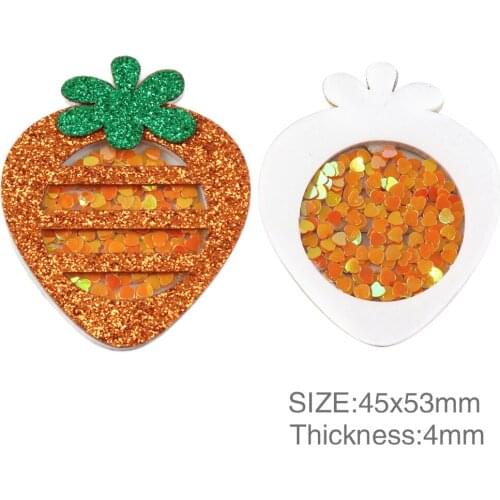 David accessories 5pcs/lot Easter Quicksand Acrylic Transparent Shakers Sequins DIY Hair Clip Craft Material Decoration,5Yc8325