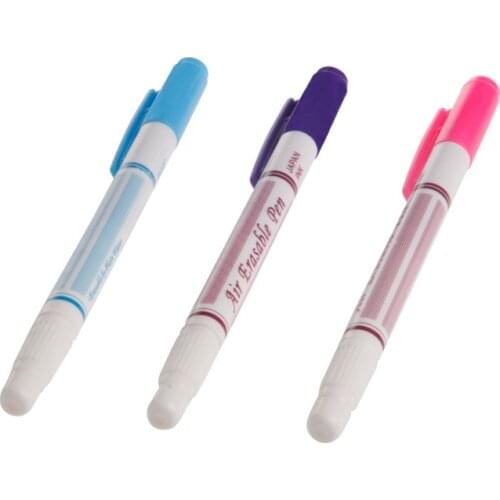 Auto Vanishing Pen Water Erasable Fabric Marker Pen Marking Note Textile Tool E56C