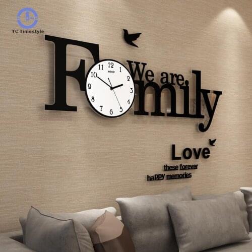 Big Wall Clock Modern Design Large Wall Clocks For Living Room Family Decoration Accessories Big Watch Simple Decor Single Face