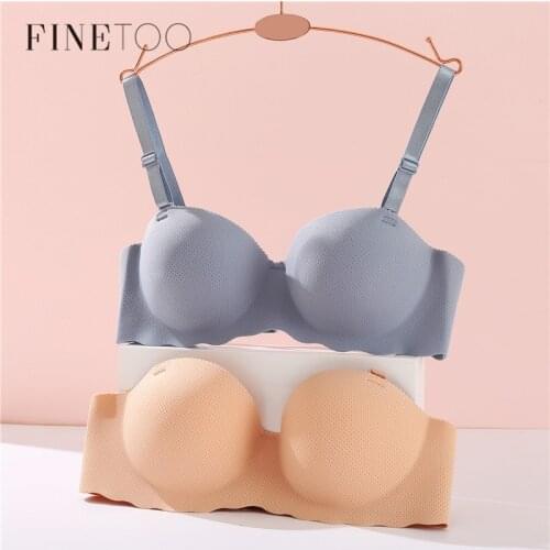 FINETOO A B Cup Push Up Bra Women 1/2 Cup Bras Soft Wireless Bralette Breathable Underwear Candy Color Bras Female Lingerie 2021