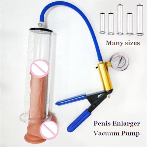 Mens Penis Pump Enlarger Vacuum Pump Erotic Toys Adult Male Penis Enlargement Erection Training Exerciser Enlargers Sex Product