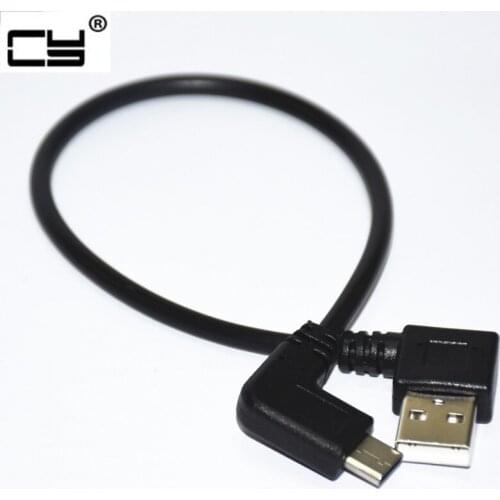 Double elbow Type-C USB to USB-A male USB3.1 Type C Male 90 Degree Right Angled connector short 25cm for Power bank cable