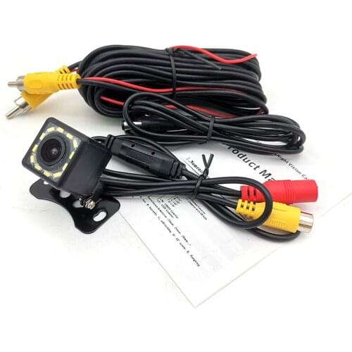 HD Car Rear View Camera 12 LED dynamic Trajectory Reverse Parking Waterproof CCD Camera