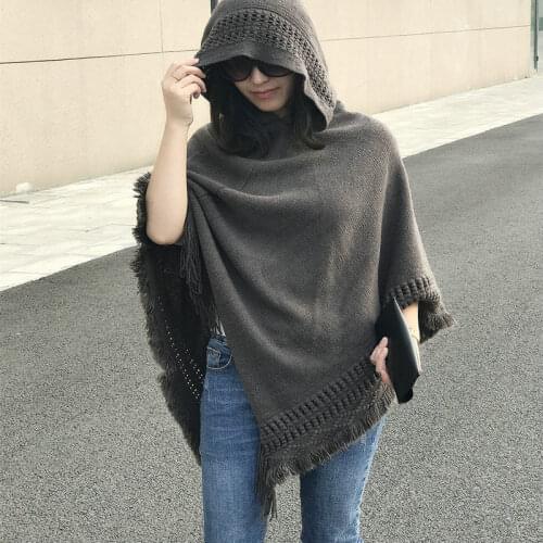 HISUMA Women's Poncho With A Hood