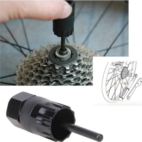 Alloy Steel Quality Bicycle Repair Tools Unmovable Flywheel Sprocket Remover Socket Guiding Stick Dismounting Open End Wrench