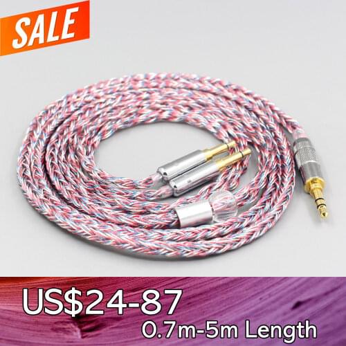 LN007589 16 Core Silver OCC OFC Mixed Braided Cable For Hifiman Sundara Ananda HE1000se HE6se he400i he400se Arya He-35x