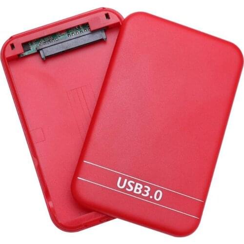 2.5Inch USB3.0 SATA Hard Drive Box SSD External Enclosure Box with USB Cable Maximum Support 3TB Hard Drive Capacity