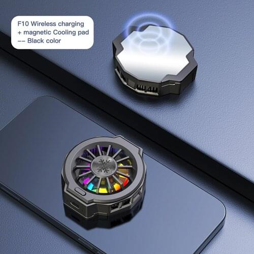 Mobile Phone Cooling Pad Fast Heat Dissipation Compatibility One Button Working Noise Reduction White Magnetic Wireless Charging