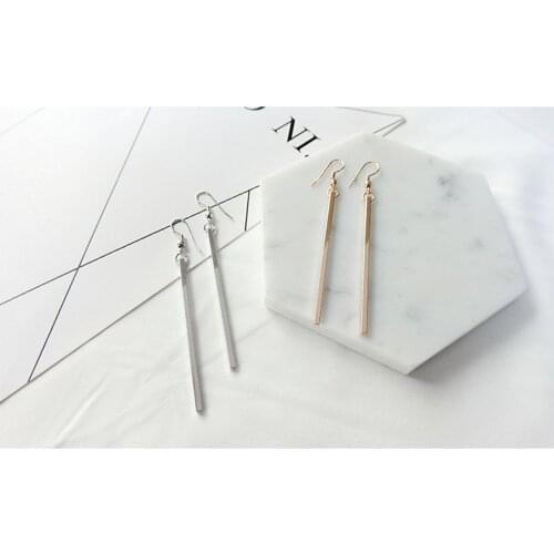 Fashion Anti Allergy Long Stud Earline Temperament Contracted Personality Collocation Sexy Delicate Eardrop For Women In 2021