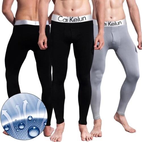 Men Long Johns Thermal Skin-friendly Underwear Winter Warm Long Pants Male Soft Elastic Large Size Leggings Comfortable Tights