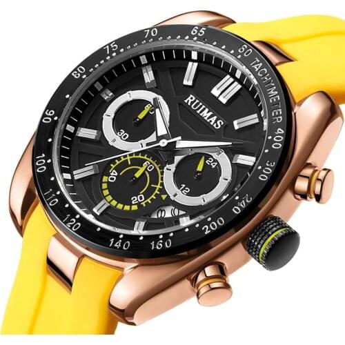 RUIMAS Drum Roller Watches Men Top Brand Luxury Quartz Digital Wristwatch Male Relogio Masculino 2019 New Military Watch Man 553