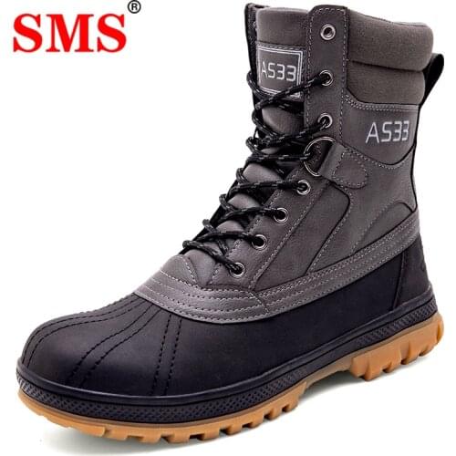 SMS Outdoor Men Shoes Hiking Shoes Waterproof Hunting Military Boots High Top Trekking Shoes Mountain Climbing Sneakers for Men