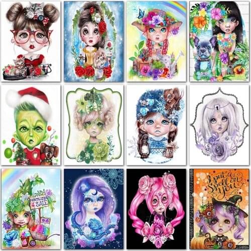 5D Diamond Painting Kit Cartoon Cute Girl Christmas Home Decor Full Square&Round Diamond embroidery Cross stitch Diamond mosaic
