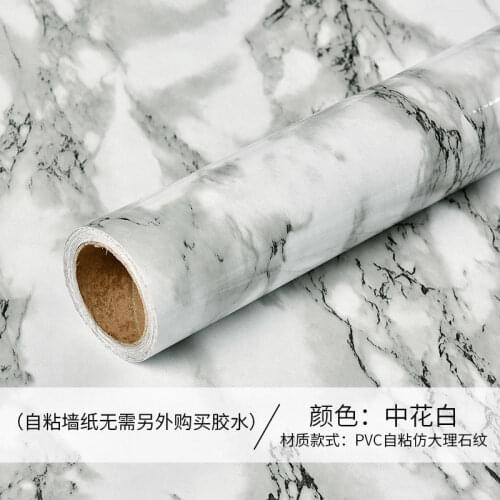 Imitation Marble Wallpaper Vinyl Waterproof Self-adhesive Film Living Room Wall Decor Kitchen Cabinets Desktops Contact Papers