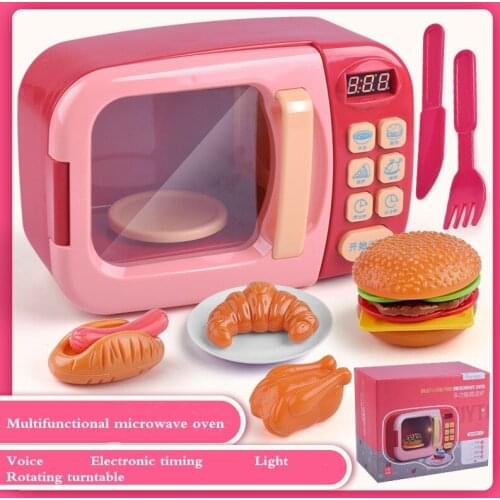 New Simulation Play House Kitchen Toy Microwave Oven Water Dispenser Rice Cooker Girl Simulation Cooking Tableware Set